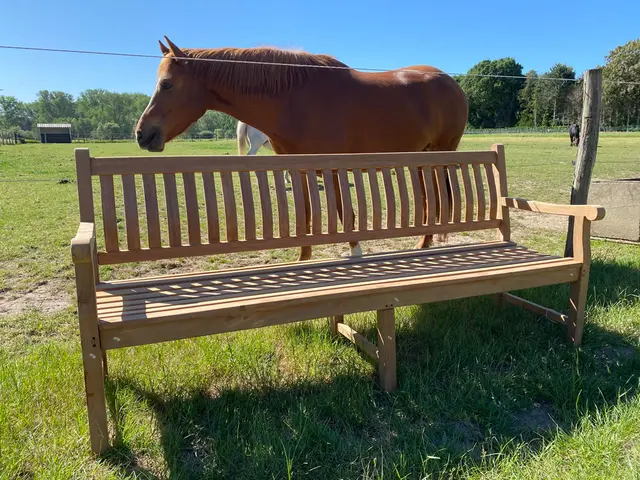 Banc de jardin en teck Dordogne 210 cm
