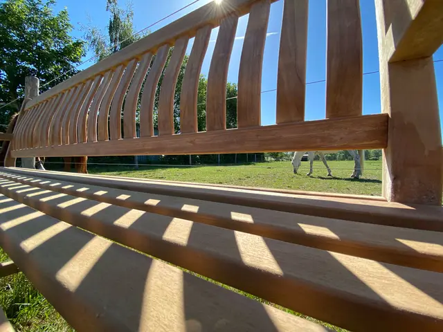 Banc de jardin en teck Dordogne 210 cm – photo 2