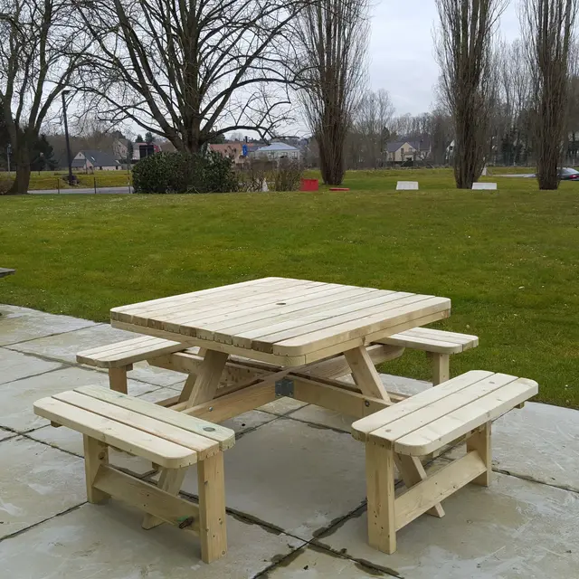 Lot de 6 tables de pique-nique carrées KING® XXL – photo 4