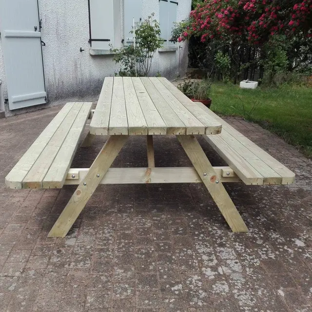 Lot de 6 tables de pique-nique ROYAL KING® 200 cm – photo 2
