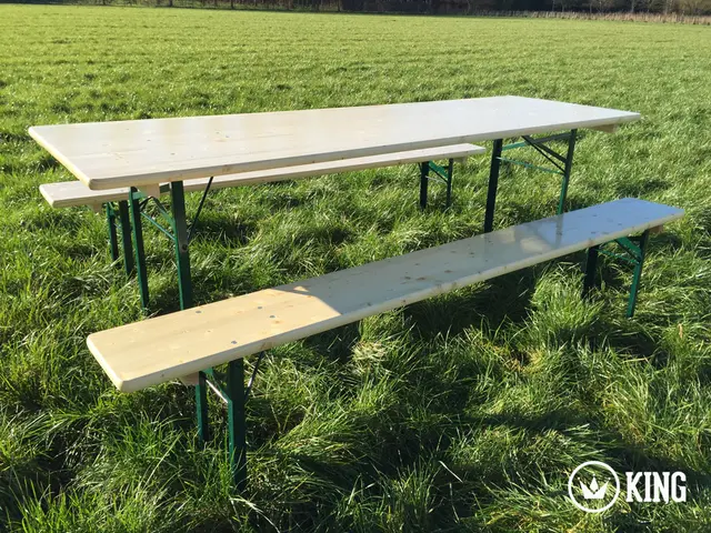 Set brasserie KING® 220 × 70 cm (table + 2 bancs)
