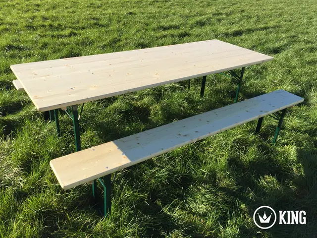Set brasserie KING® 220 × 80 cm (table + 2 bancs)