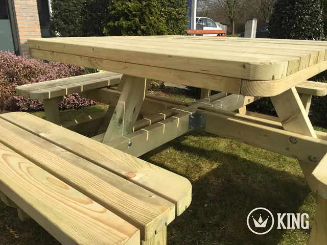 Table de pique-nique carrée KING® XXL 200 × 200 cm – photo 2