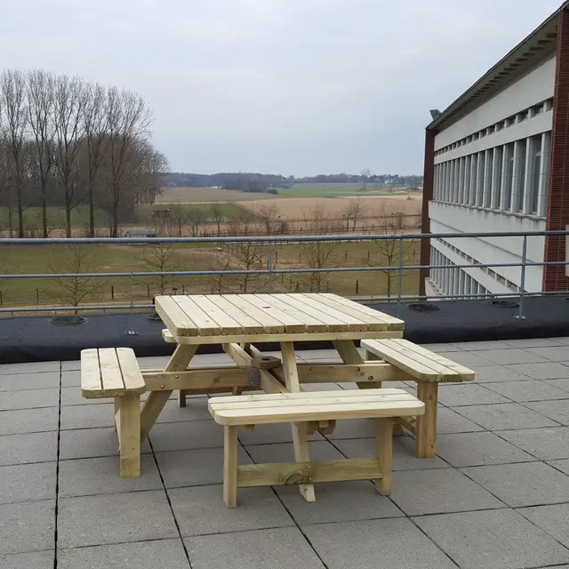 Table de pique-nique carrée KING® XXL 200 × 200 cm – photo 5